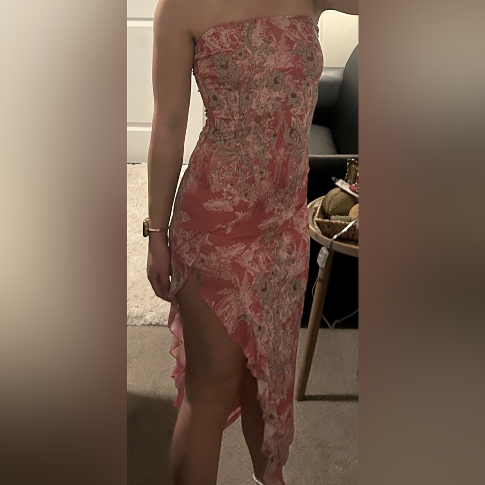 Floral Pink and Cream Dress
